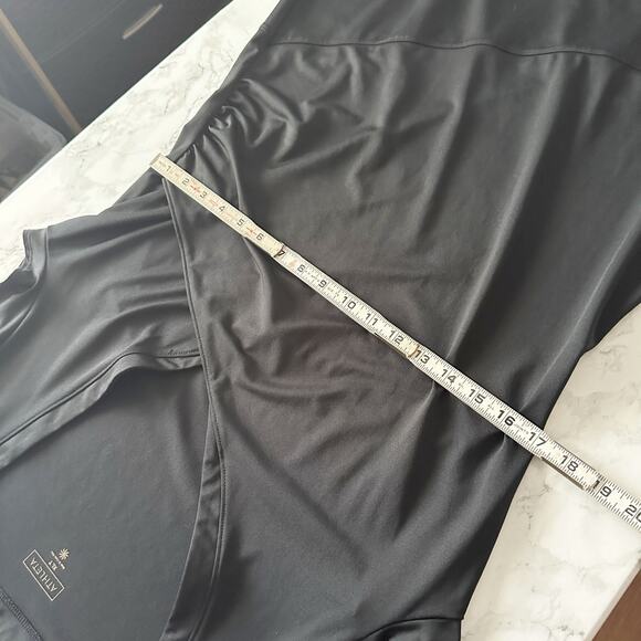 Athleta TALL Nectar Faux Wrap Black Knee Length Dress‎ Women's Size XL TALL - Picture 12 of 13